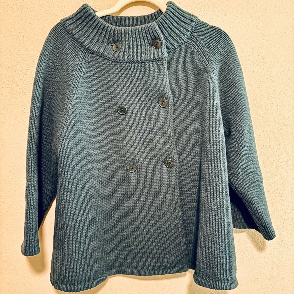 Talbots Teal Double-Breasted Sweater